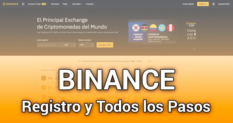 BINANCE como registrarse con todos los pasos