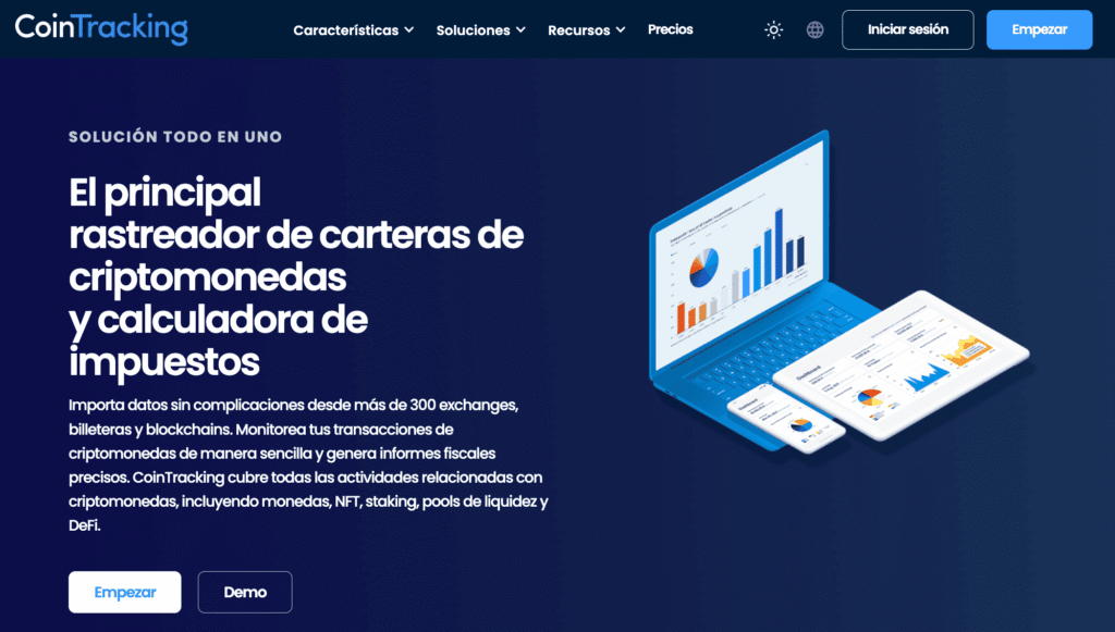Cointracking rastreador de carteras de criptomonedas y calculadora de impuestos