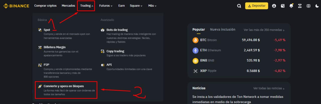 Cómo puedo cambiar BITCOIN a EUROS en BINANCE