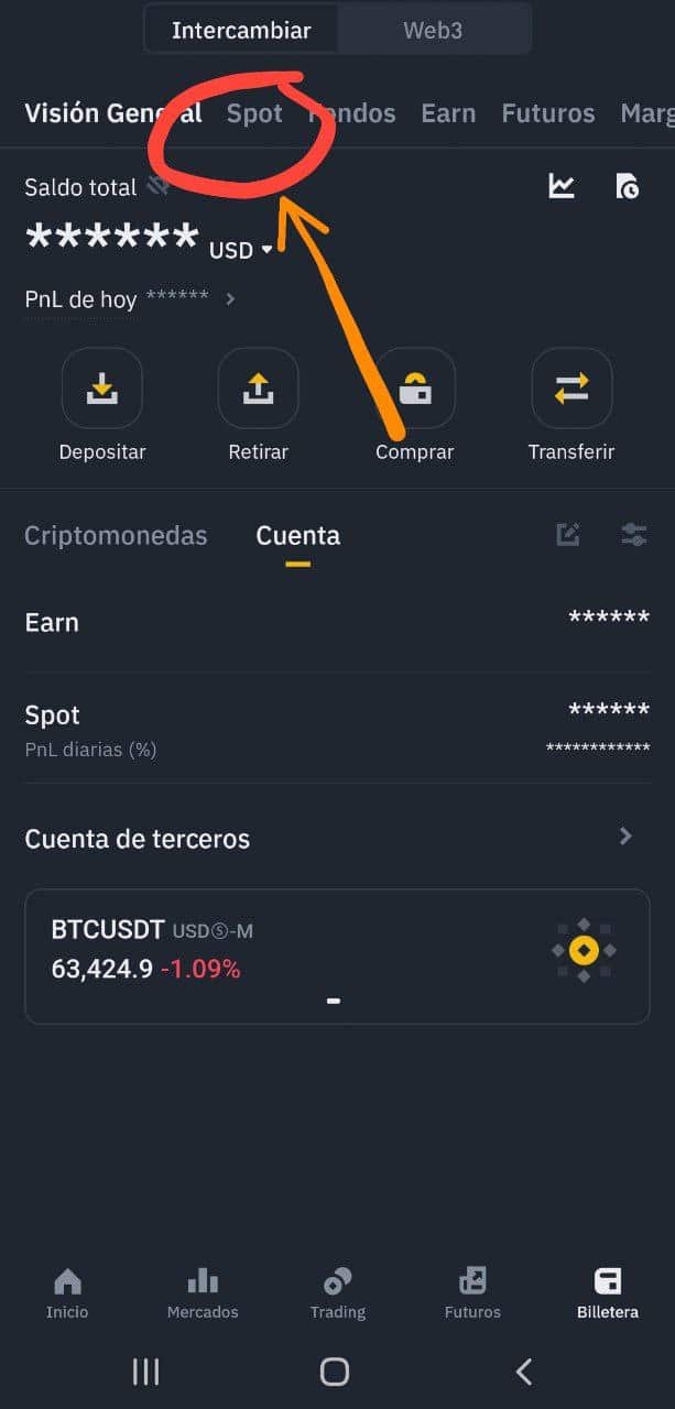 Cómo puedo saber cuál es mi wallet en la App de BINANCE