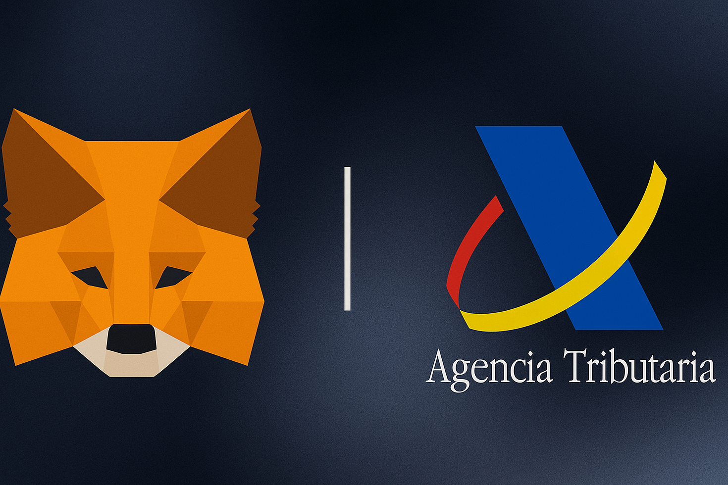 Logo de Hacienda y Metamask Card - Tarjeta MetaMask y EURe Guía Completa para Gastar Cripto