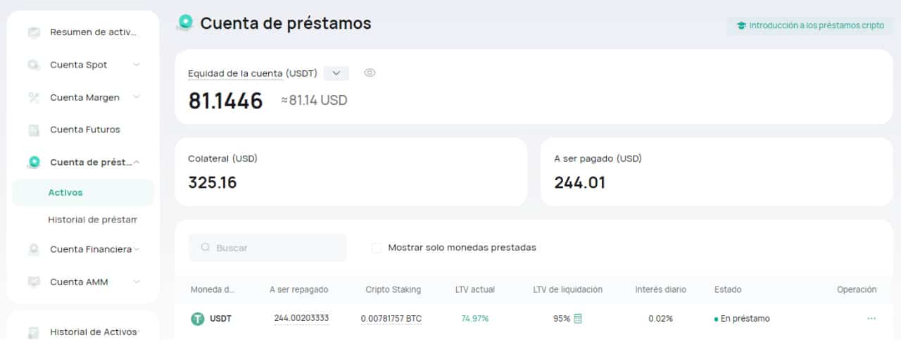 Cómo pedir criptomonedas prestadas en Coinex_robertosanzcriptomonedas07